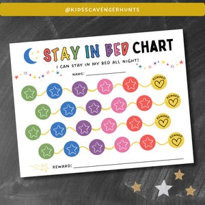 Karte für Kinder | Regenbogen Schlaf Belohnungstabelle | Schlafenszeit Tracker für Kleinkinder | Druckbare Schlaf Tabelle | 7 Farboptionen | PDF-Download