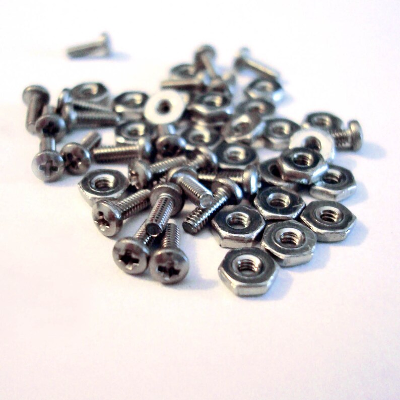 Micro Nuts and Bolts 3/16 long Stainless Steel 25 sets Etsy