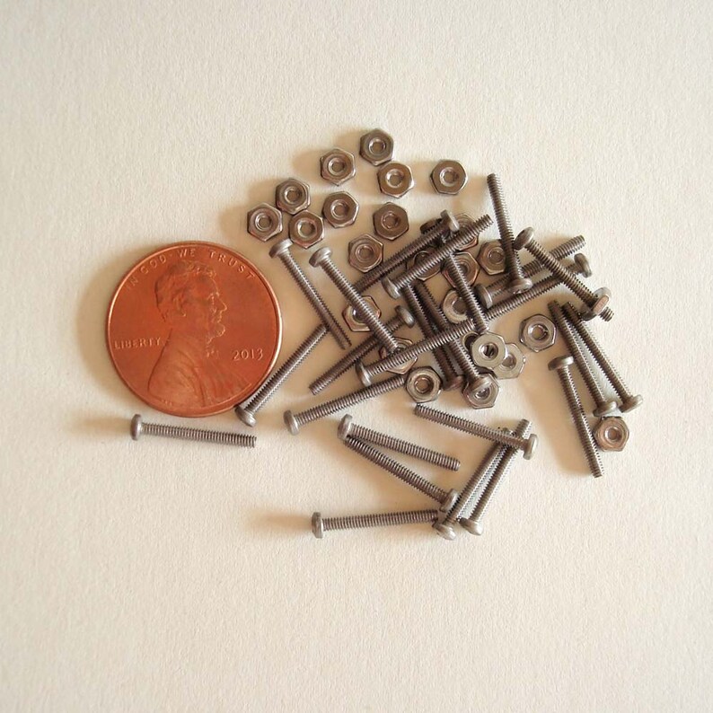 Micro Nuts and Bolts 1/2 long Stainless Steel 25 sets Etsy