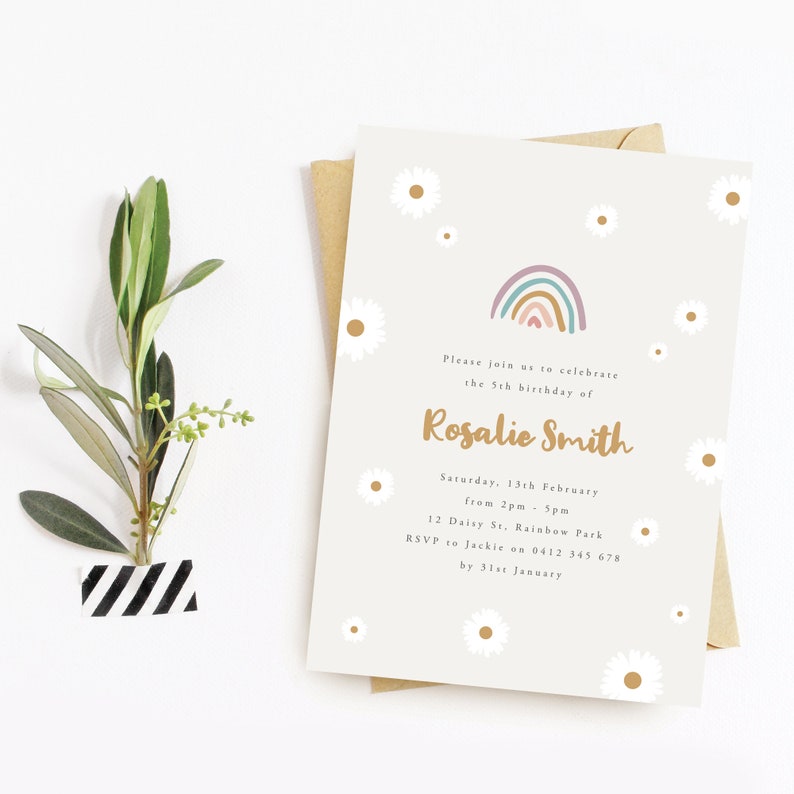 Boho Rainbow Milestone Birthday Board Sign For Girls Digital File Only