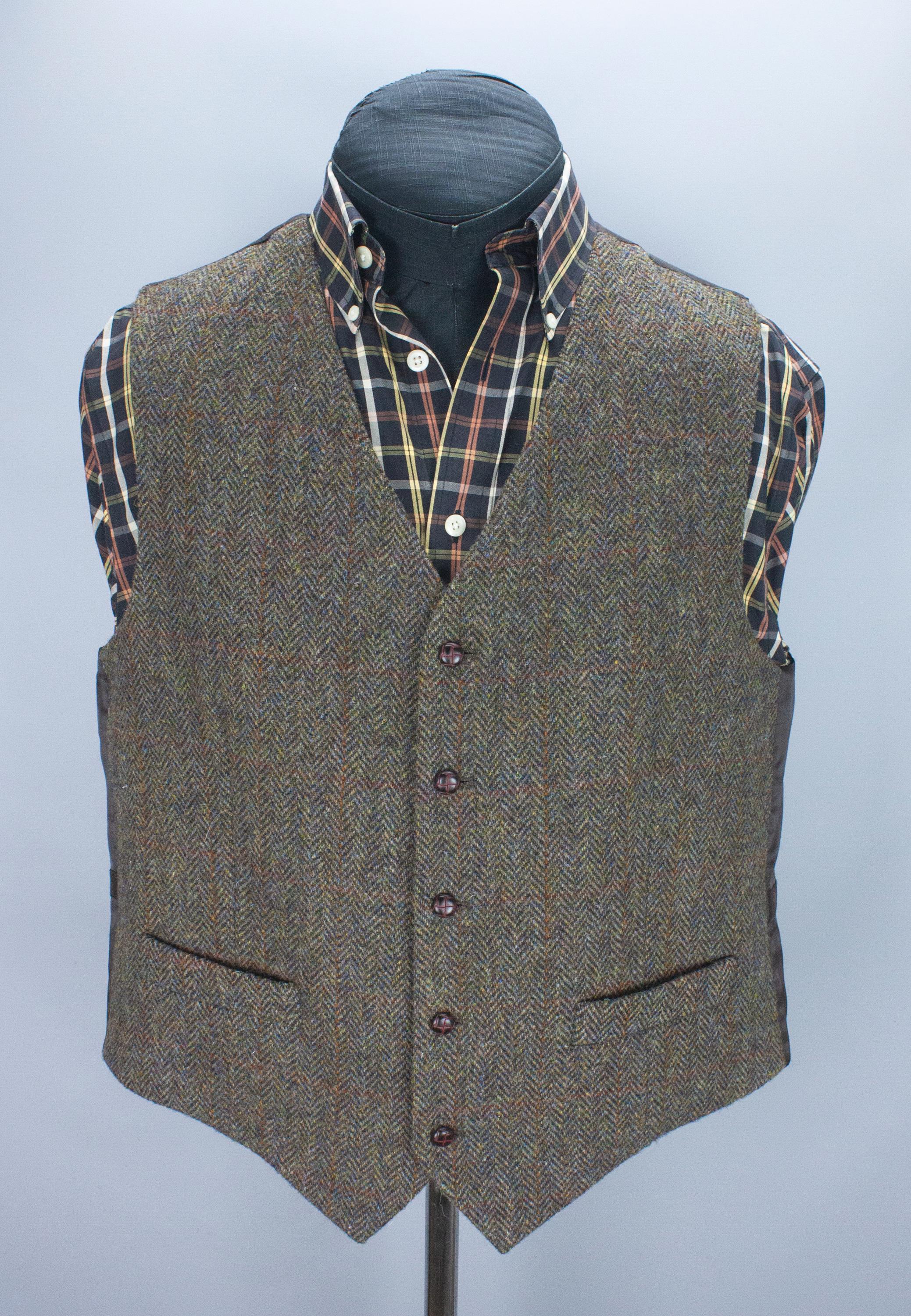 RRL RALPH LAUREN Men's 90's Tweed Vest MADE in Canada Three