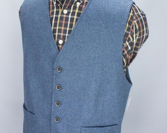pois Tweed vest 【blue】【完売品】 Explore More Collection - PARISIAN TWEED NAVY WOVEN TWEED VEST