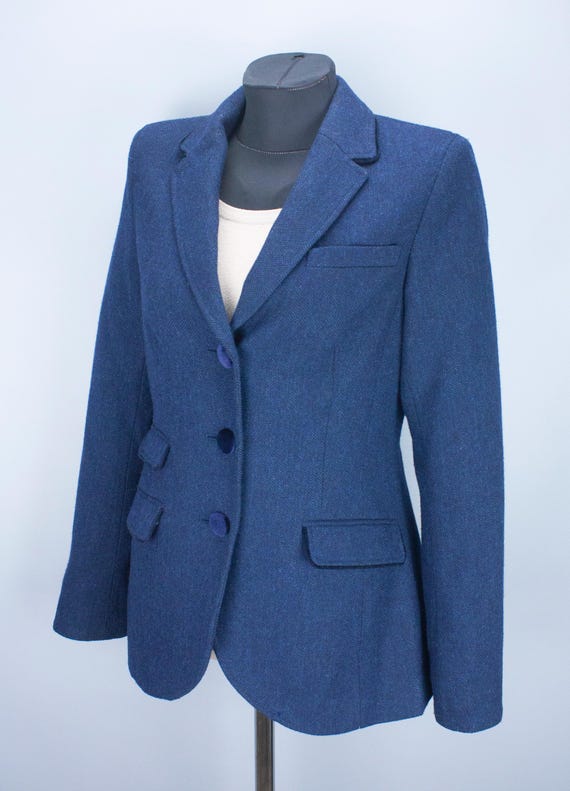 Joules navy tweed blazer best sale