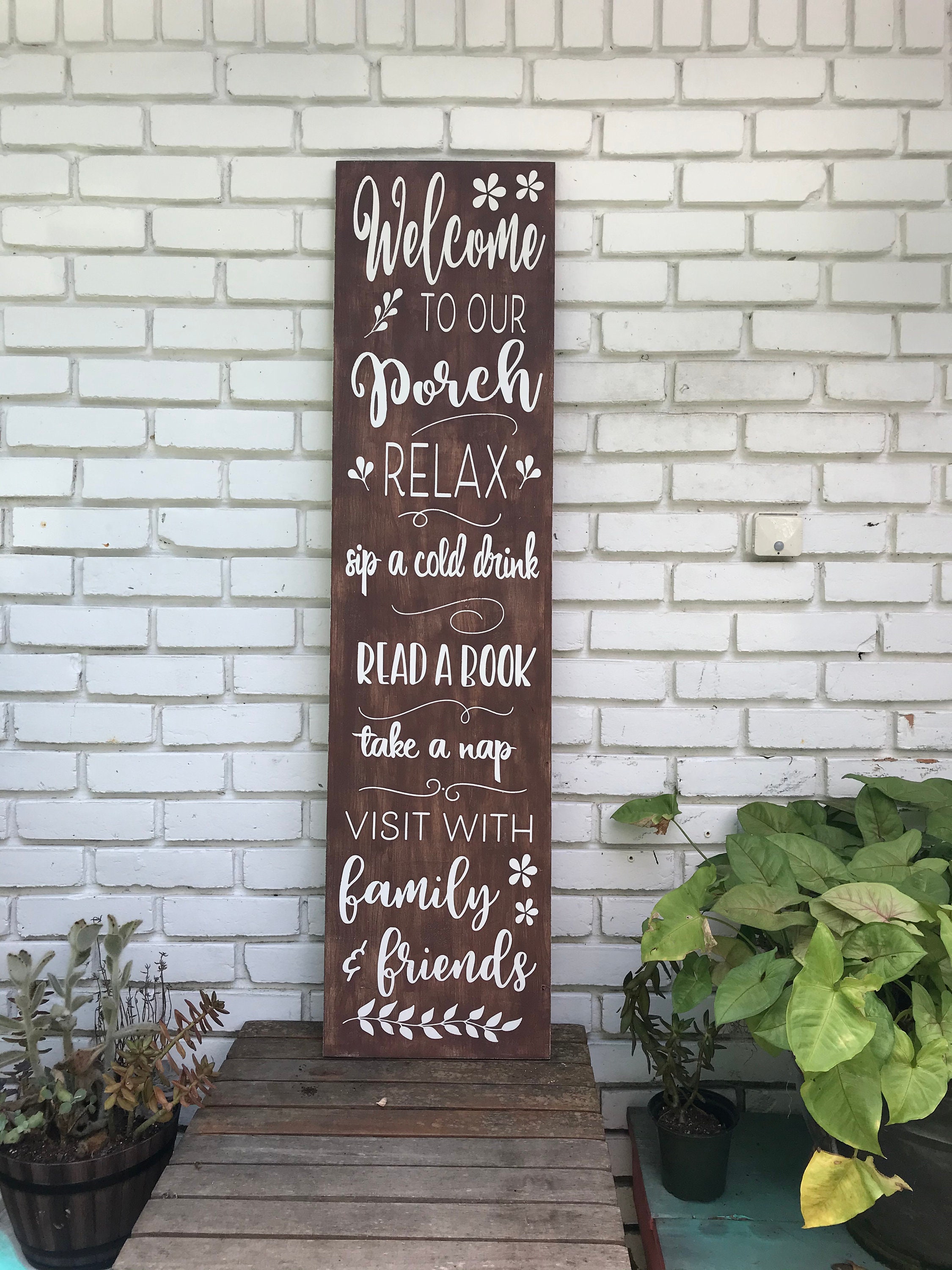 to our Porch sign Porch rules sign Farmhouse Porch Etsy