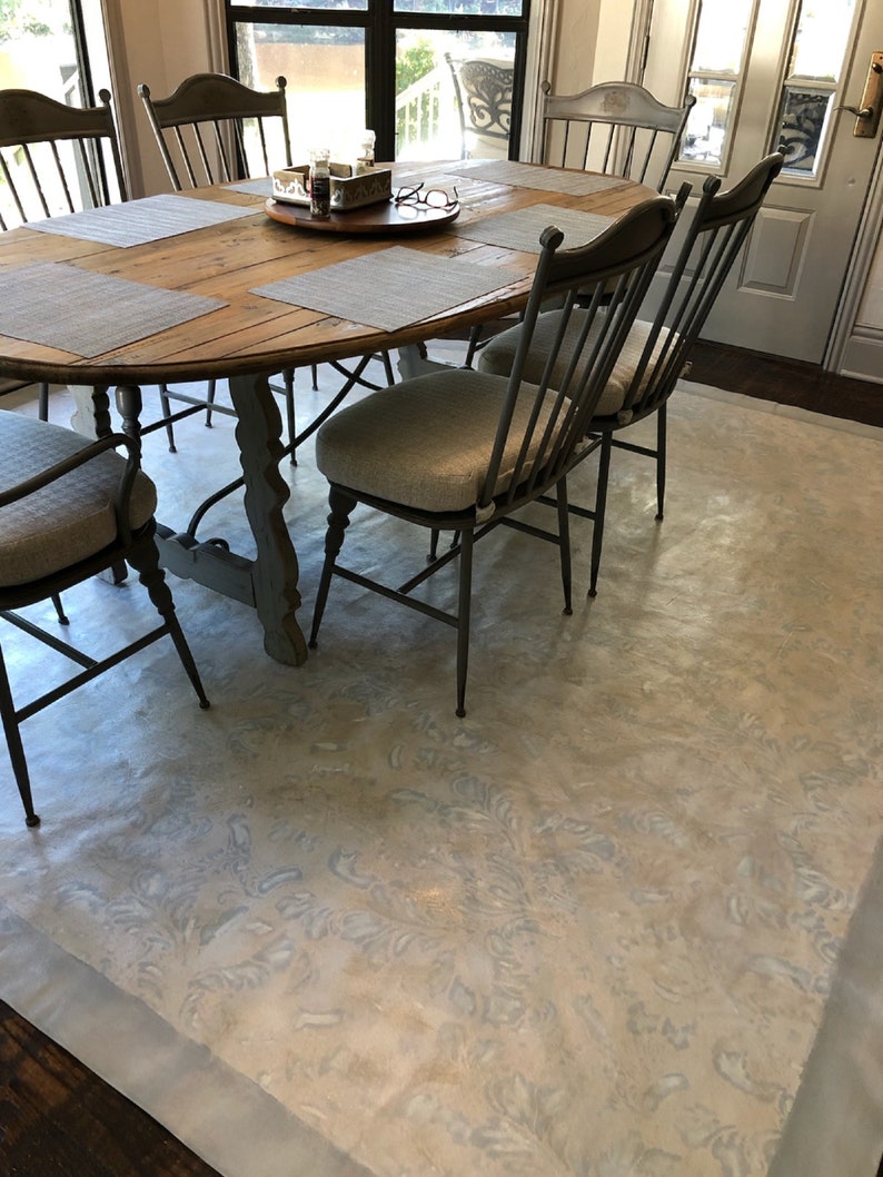 Custom Canvas Floorcloth Rug hand painted floorcloth area Etsy