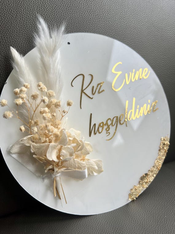 Türschild Brautabholung kiz evi naz evi, söz deko, kiz evine hosgeldiniz, Empfangsschild