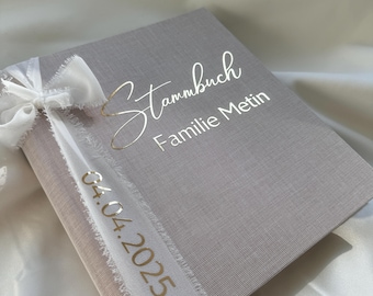 Stammbuch aus Leinen A5 oder A4 Format Hochzeit Standesamt Ordner Dokumente Heftordner
