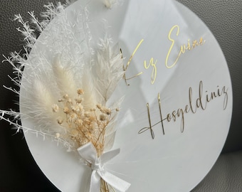 Door sign for bride pick-up: kiz evi naz evi, söz deko, kiz evine hosgeldiniz, Reception sign