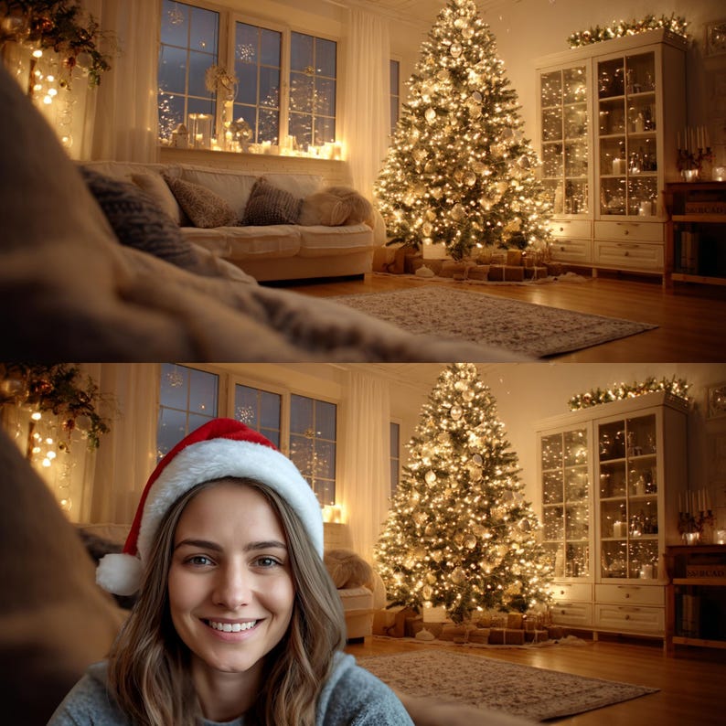 Holiday Christmas Zoom Backgrounds | New Year Virtual Backdrops ...