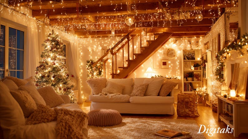 Holiday Christmas Zoom Backgrounds | New Year Virtual Backdrops ...