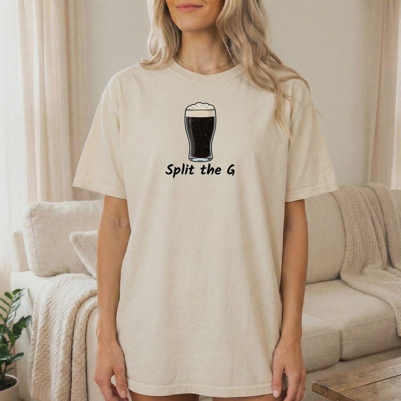 Split das G Guinness Bier T-Shirt, Split das irische G Shirt, St Patrick Shirt, irisches T-Shirt, St Patrick T-Shirt, St Patrick Tag T-Shirt Bild 1