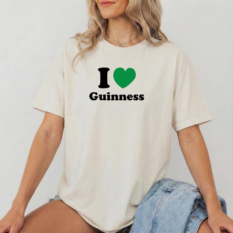 Ich liebe Guinness St. Patrick's Day T-Shirt | Irisches Bier T-Shirt Bild 5