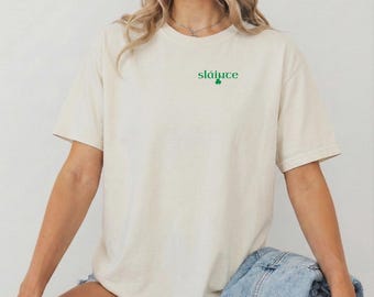 Sláinte Shamrock Left Chest T-shirt, St. Patrick's Day Irish Tee, St Patrick shirt, irish themed tees, st patricks tee, Sláinte tees