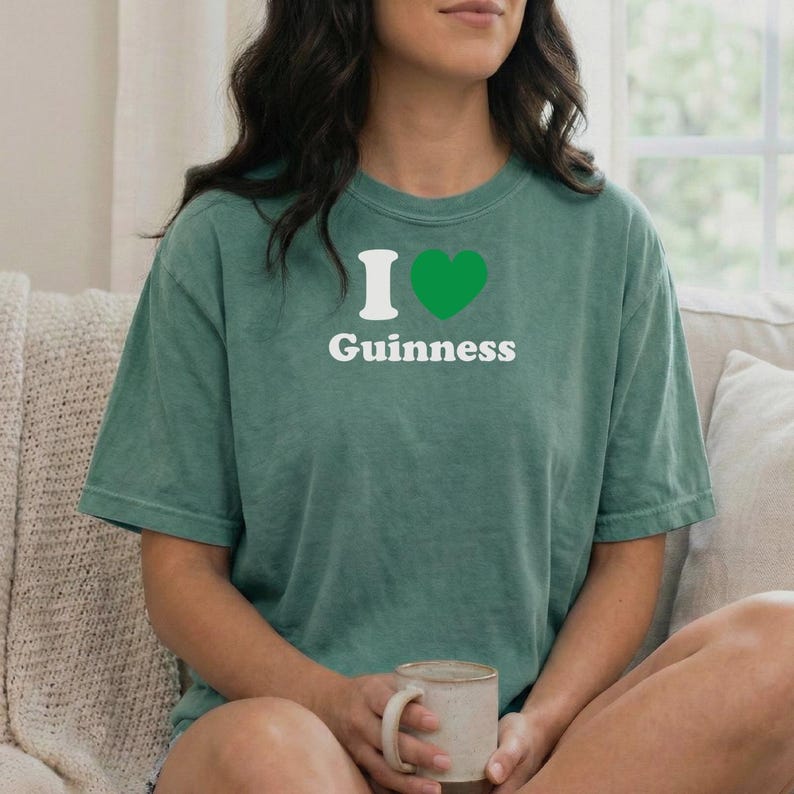 Ich liebe Guinness St. Patrick's Day T-Shirt | Irisches Bier T-Shirt Bild 7