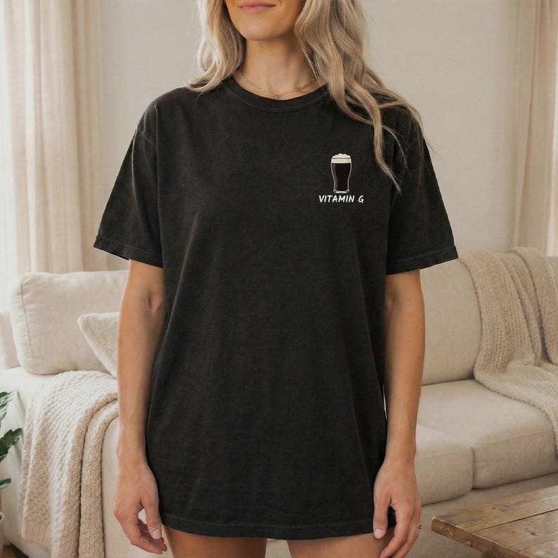 Vitamin G Guinness beer T-Shirt | Small chest logo, St Patrick shirt, Irish themed tees, St Patricks tee, St Patricks day tee, Vitamin g tee image 6