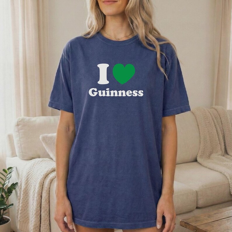 Ich liebe Guinness St. Patrick's Day T-Shirt | Irisches Bier T-Shirt Bild 9