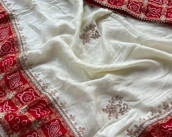 Designer saree, bridal saree, pure khaddi georgette, Banarasi weave, Indian Saree, wedding saree, festive saree, traditional saree