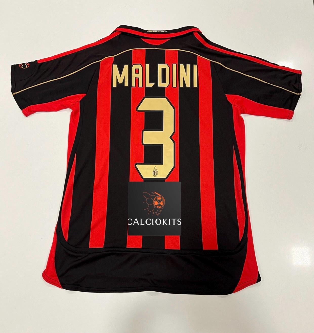 【希少レア】00s AC Milan Soccer Shirt Maldini Ac Milan Maldini 2005/2006 Home Jersey - Etsy