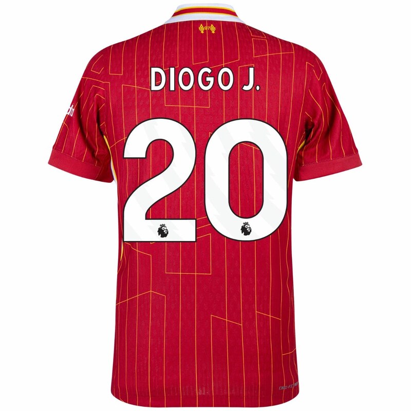 thumbnail interactive-video image 1 of Diogo Jota 2024/25 Liverpool Home Jersey – Official Soccer Replica, Made In Brazil 1 of 3