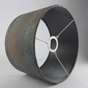 Luxury Textured Oxidized Copper & Metallic Drum Lampshade – Modern Handmade Light Shade for Table Lamp or Ceiling | Home Decor