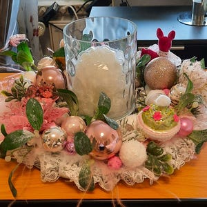 Advent wreath Christmas wreath pink dream garden