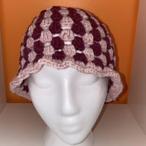 strawberry cherry crochet bucket hat