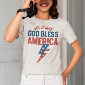God Bless America Tee, Unisex Casual Shirt, Patriotic Graphic T-Shirt, 4th of July Wear, Independence Day Gift, Americana Apparel