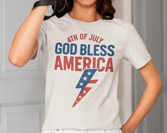 God Bless America Tee: Patriotic Graphic T-Shirt, 4th of July Apparel