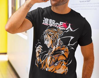 Attack on Titan Anime T-Shirt | AOT Wings of Freedom, Survey Corps | Eren, Levi, Mikasa Graphic Tee | Unisex Gift for Otaku & Manga Fans