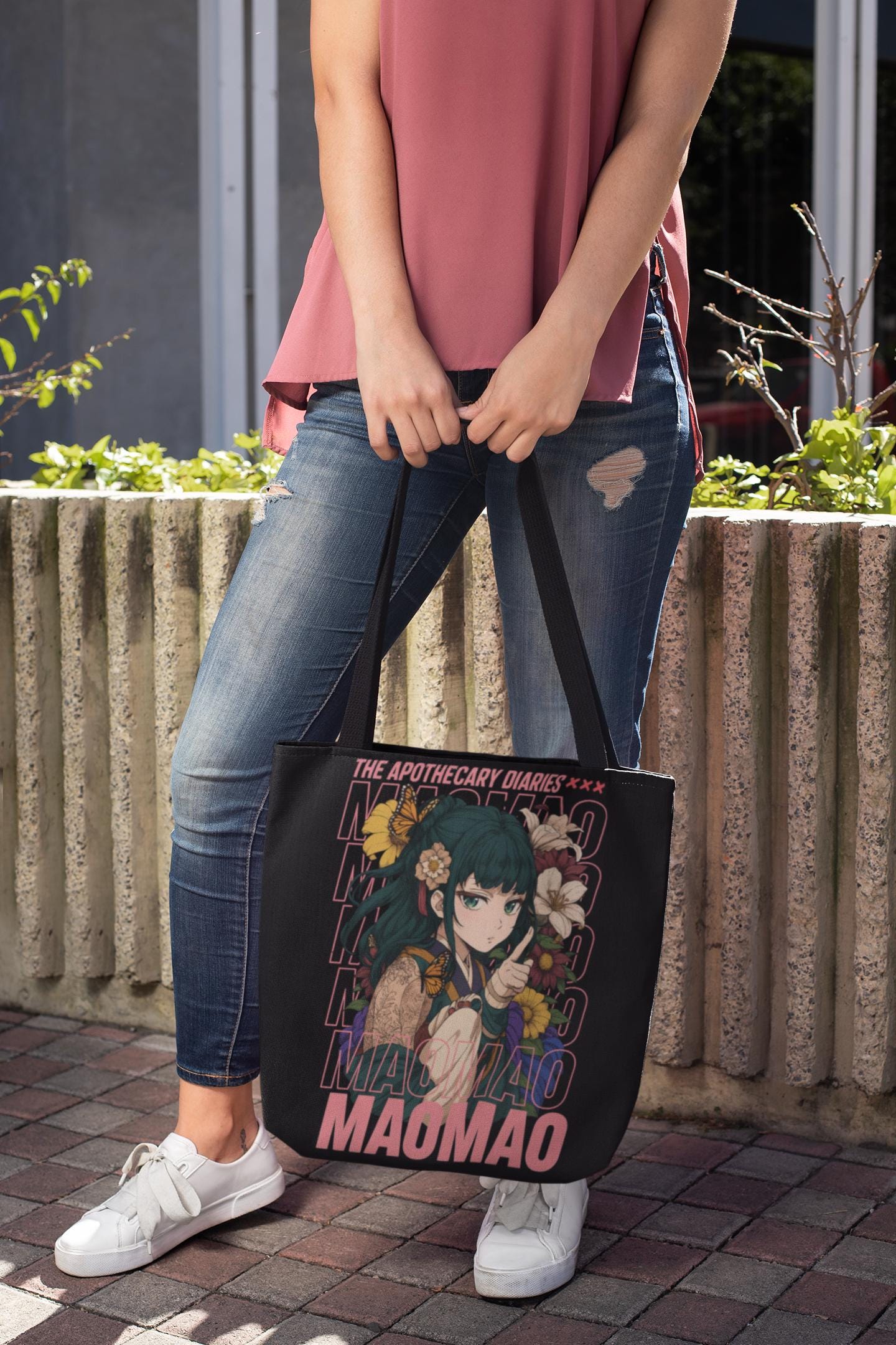 Maomao Tote Bag , the Apothecary Diaries Anime Aesthetic Floral