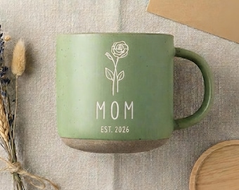 Custom Engraved Coffee Mug, Ceramic Mug for Nana, Personalized Grandma Gift