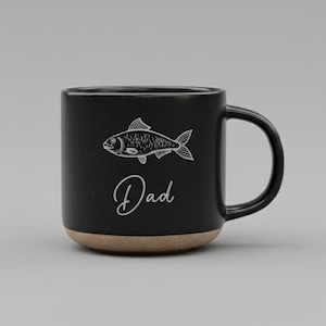 Personlig graverad fiskkeramikmugg - Fiskare pappa present