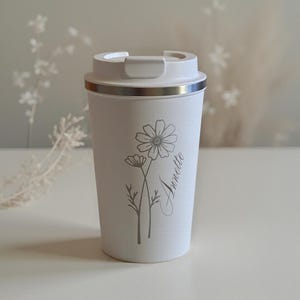 Personalized Travel Mug | Custom Engraved Coffee Cup | To-Go Tumbler | Travel Mug Gift | Drinking-grade stainless steel ceramic liner
