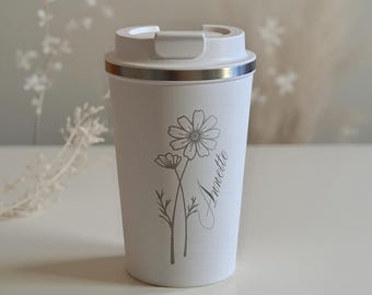 Personalized Travel Mug: Engraved Stainless Steel Coffee Tumbler