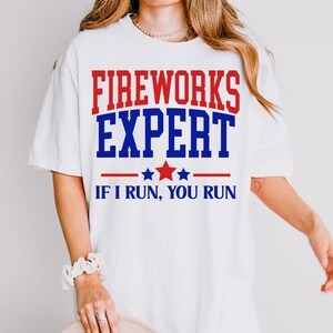 Fireworks Expert 4th of July Digital Download Independence Day Patriotic Funny Fireworks Quote Printable Design for Home Party Decorations