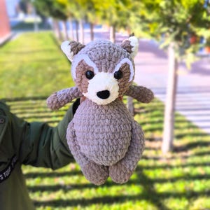 Raccoon Crochet Pattern, Amigurumi Crochet Pattern, DIY Raccoon Plush, Crochet Animal Gift, Easy Crochet Pattern for Kids