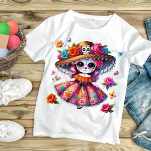 La Catrina png-afbeelding, dag van de doden, suikerschedel (300 DPI)