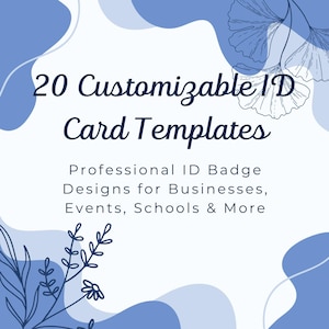 20 Customizable ID Card Templates | Professional ID Badge Designs for Businesses, Events, Schools & More