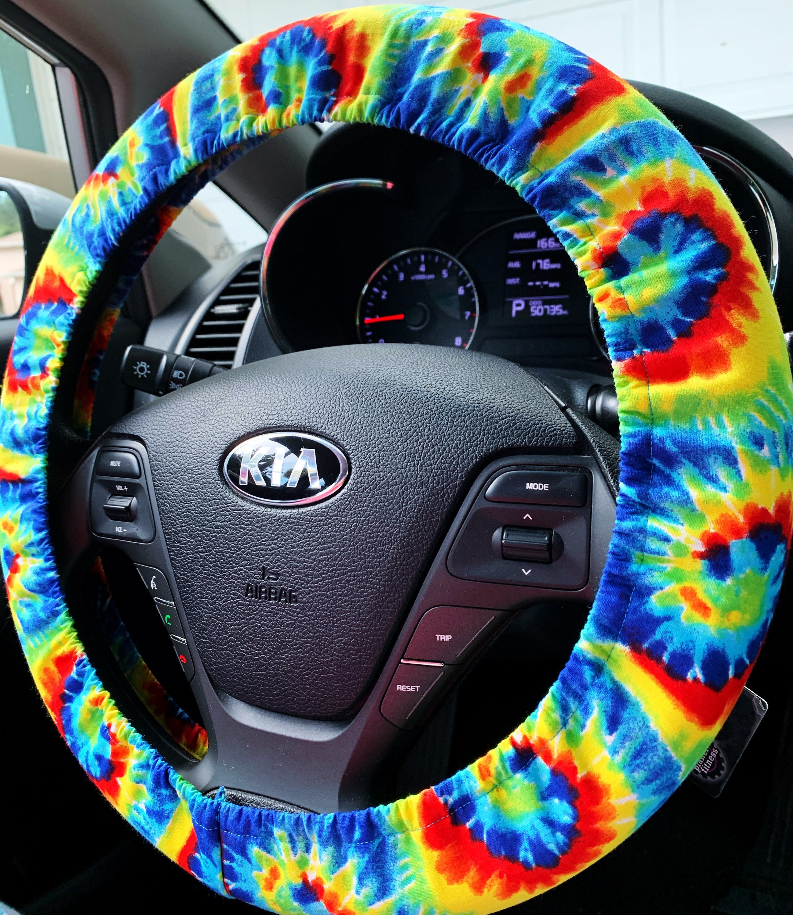 Tie dye steering wheel cover deals