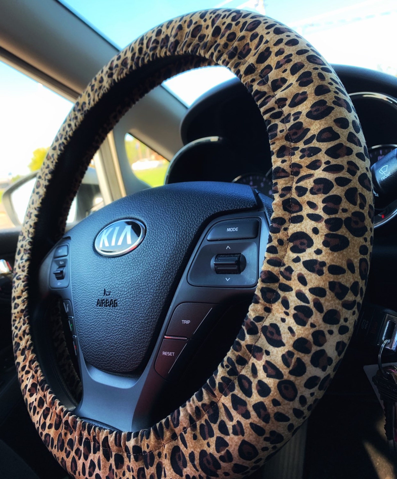 Leopard Print Car Steering Wheel Covers Fully Lined Cover Etsy