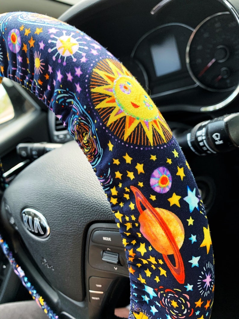 Steering Wheel Cover Celestial Sun Moon Stars Outer Space Etsy