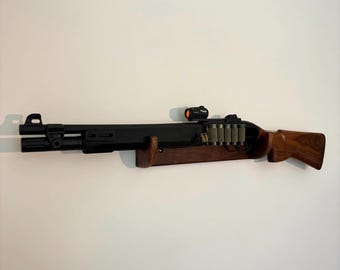 Box Jointed Hardwood Hunting Shotgun/Rifle Stand - Wall Mount