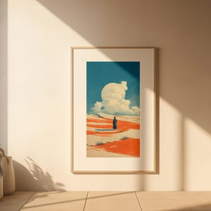 Movie Posters, Digital Art, Digital Posters, Niji Art, Surreal landscape art, dreamscape, modern home decor, fantasy art,  minimalist print