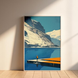 Movie Posters, Digital Art, Digital Posters, Niji Art, Surreal landscape art, dreamscape, modern home decor, fantasy art,  minimalist print