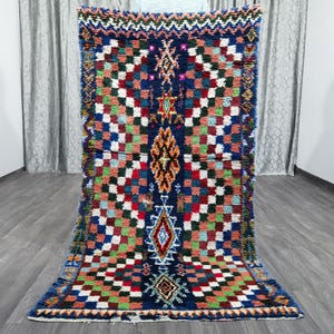 Moroccan Runner Rug - Authentic Moroccan rug - berber Colorful Runner Rug - Authentic boujaad runner rug - Berber Runner Carpet 3,28x6,49 FT