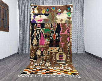Amazing Multicolored Rug - Custom Fabulous Boujaad Rug - Beni Ourain Rug - Handmade Rug - Moroccan Berber Rug - Traditional Moroccan Carpet