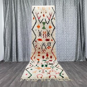 Large moroccan rug- Wool handmade rug- White and orange rug- Abstract custom rug- Area rug for living room- Modern Beni Ourain rug- Teppich