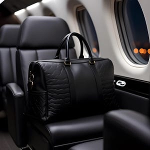 Genuine Leather Duffel Bag | Custom Handcrafted Black Weekender | Luxury Designer Carry On | Unisex Airline Approved Travel Holdall