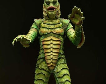 The Creature from the Black Lagoon Figurine STL File, 3D Printing Miniature (Digital Download)