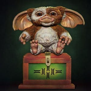 Gremlin Gizmo STL 3d printing figurine miniature fanart art horror collectible character creature digital file download fantasy statue